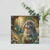 Extravagante Sonnige Blume Basket Ostern Feiertagskarte (Stehend Vorderseite)