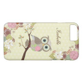 Extravagante spannende Haupteule in Blumen iPhone Case-Mate iPhone Hülle (Rückseite (Horizontal))