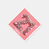 Extravagante Sparkling Diamond-verkrustet 21. Gebu Serviette (Ecke)