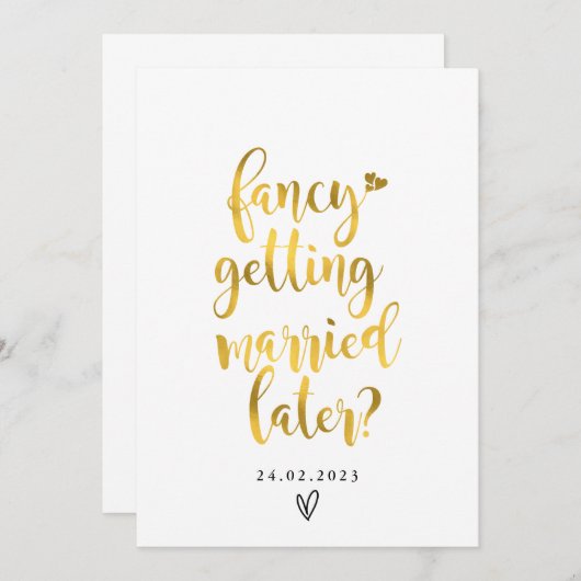 extravagante spätere Eheschließung Einladung (Vorne/Hinten)