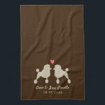 Extravagante Standardpudel mit Herzen und Text Handtuch<br><div class="desc"></div>