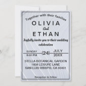 Extravagante stilvolle silberne Hochzeitseinladung Einladung (Vorderseite)