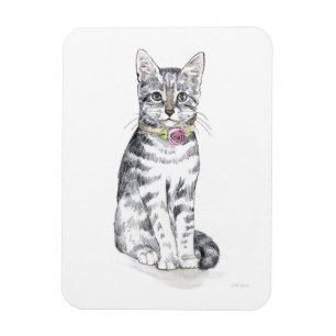 Extravagante Tablettenkatze Magnet