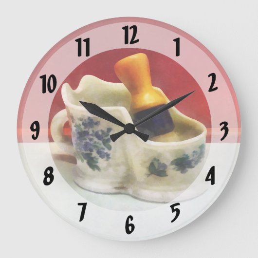Extravagante Tasse Große Wanduhr (Vorderseite)