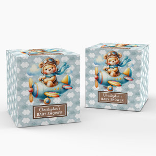 Extravagante Teddy Bear Pilot Baby Showbox Geschenkschachtel