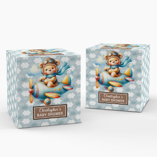 Extravagante Teddy Bear Pilot Baby Showbox Geschenkschachtel