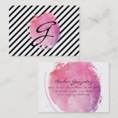 Extravagante Textanstriche für die Farbe des rosa  Visitenkarte (Vorne/Hinten)