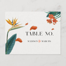 Extravagante tropische Blume Hochzeit Dankeschön-K Begleitkarte