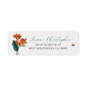 Extravagante tropische Blume Script Kalligrafie