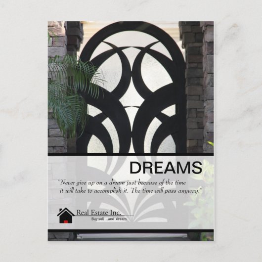 Extravagante Tür Real Anwesen Postkarte (Vorderseite)