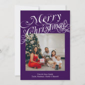 Extravagante Typografie Frohe Weihnachtsvorlage Feiertagskarte (Vorderseite)