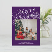 Extravagante Typografie Frohe Weihnachtsvorlage Feiertagskarte (Stehend Vorderseite)