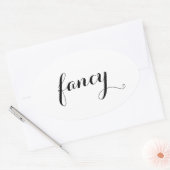 Extravagante Typografie Ovaler Aufkleber (Umschlag)