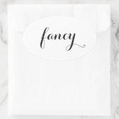 Extravagante Typografie Ovaler Aufkleber (Tasche)