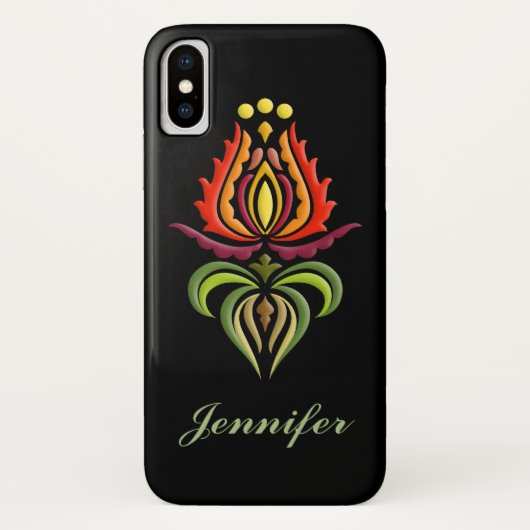 Extravagante Umhang-Stickerei - ungarische Case-Mate iPhone Hülle (Rückseite)