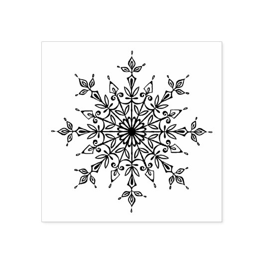 Extravagante und elegante Snowflake Briefmarke Gummistempel (Prägung)