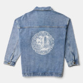 Extravagante Viktorianische Kalligraphie Monogramm Jeansjacke (Rückseite)