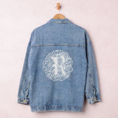 Extravagante Viktorianische Kalligraphie Monogramm Jeansjacke (Hangar)