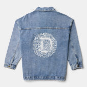 Extravagante Viktorianische Kalligraphie Monogramm Jeansjacke (Rückseite)