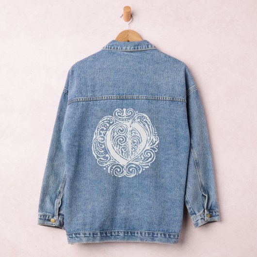 Extravagante Viktorianische Kalligraphie Monogramm Jeansjacke (Hangar)