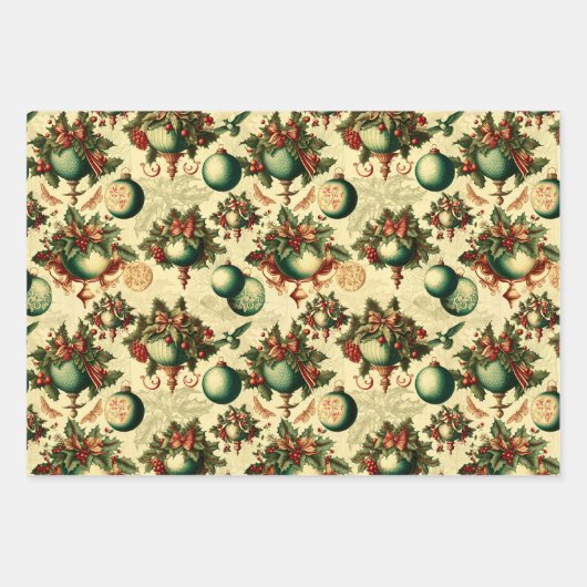 Extravagante Viktorianische Ornamente Geschenkpapier Set (Vorderseite 3)