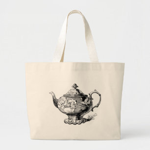 Extravagante Viktorianische Teapot-Tasche Jumbo Stoffbeutel