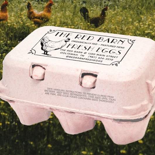 Extravagante Vintage Grenz-Eierkarton-Briefmarke Permastempel