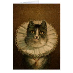 Extravagante Vintage Katzen-Karte "Le Meow"