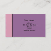 Extravagante Visitenkarten Visitenkarte (Rückseite)