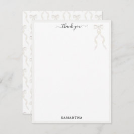 Extravagante Wasserfarbe Weißer Bogen Personalisie Dankeskarte