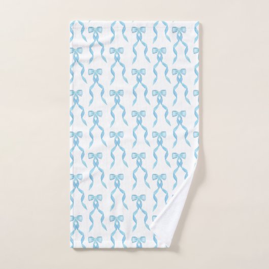 Extravagante Wasserfarbenblauer Bogen Badhandtuch Set (Handtuch)