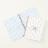 Extravagante Wasserfarbencreme Mit Monogramm Hochz Notizblock (Innenseite)