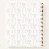 Extravagante Wasserfarbencreme Mit Monogramm Hochz Notizblock (Rückseite)