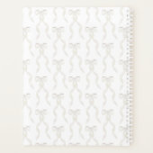 Extravagante Wasserfarbencreme Mit Monogramm Hochz Planer (Rückseite)