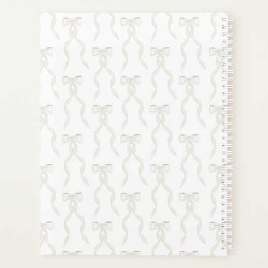 Extravagante Wasserfarbencreme Mit Monogramm Hochz Planer (Rückseite)