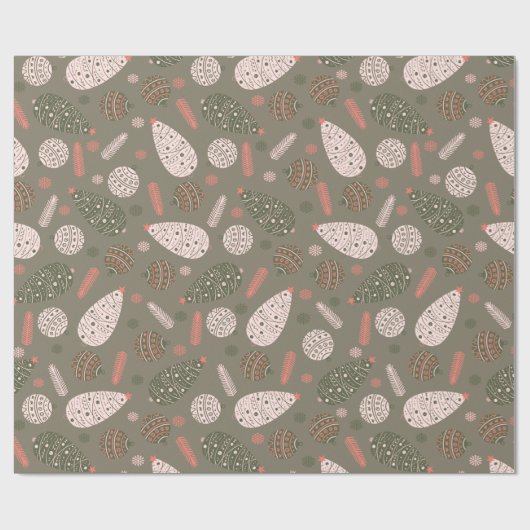 Extravagante Weihnachten Geschenkpapier (Flach)