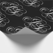 Extravagante Weihnachts-JOY Chalk-Kalligrafie-Buch Geschenkpapier (Ecke)