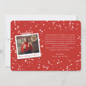 Extravagante Weihnachts-Script-Kalligrafie-Foto Feiertagskarte (Rückseite)