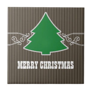 Extravagante Weihnachtsbaum-Wirbel Tile Fliese