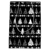 Extravagante Weihnachtsbaumgeschenktasche Mittlere Geschenktüte (Rückseite)