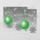 Extravagante Weihnachtsfeier Einladung (Vorne/Hinten)