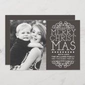 Extravagante Weihnachtskarte Feiertagskarte (Vorne/Hinten)