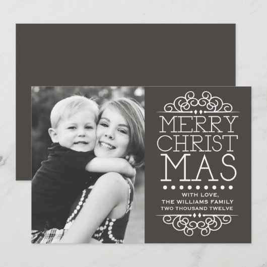 Extravagante Weihnachtskarte Feiertagskarte (Vorne/Hinten)