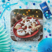 Extravagante Weihnachtskekse Pappteller (Party)