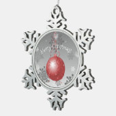 Extravagante Weihnachtsschmuck Schneeflocken Zinn-Ornament (Rechts)