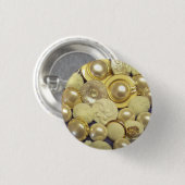 Extravagante weiße Knopf-Collage Button (Vorne & Hinten)