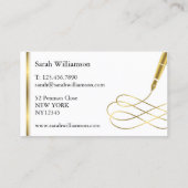 Extravagante Werbetexter-Geschäfts-Karte Visitenkarte (Rückseite)