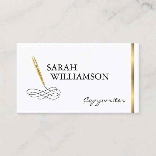 Extravagante Werbetexter-Geschäfts-Karte Visitenkarte (Vorderseite)