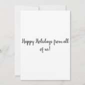 Extravagante White Cat & Poinsettia Urlaubskarte (Rückseite)