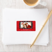 Extravagante Wirbel FOTO Rücksendeadresse Adressaufkleber (Insitu)